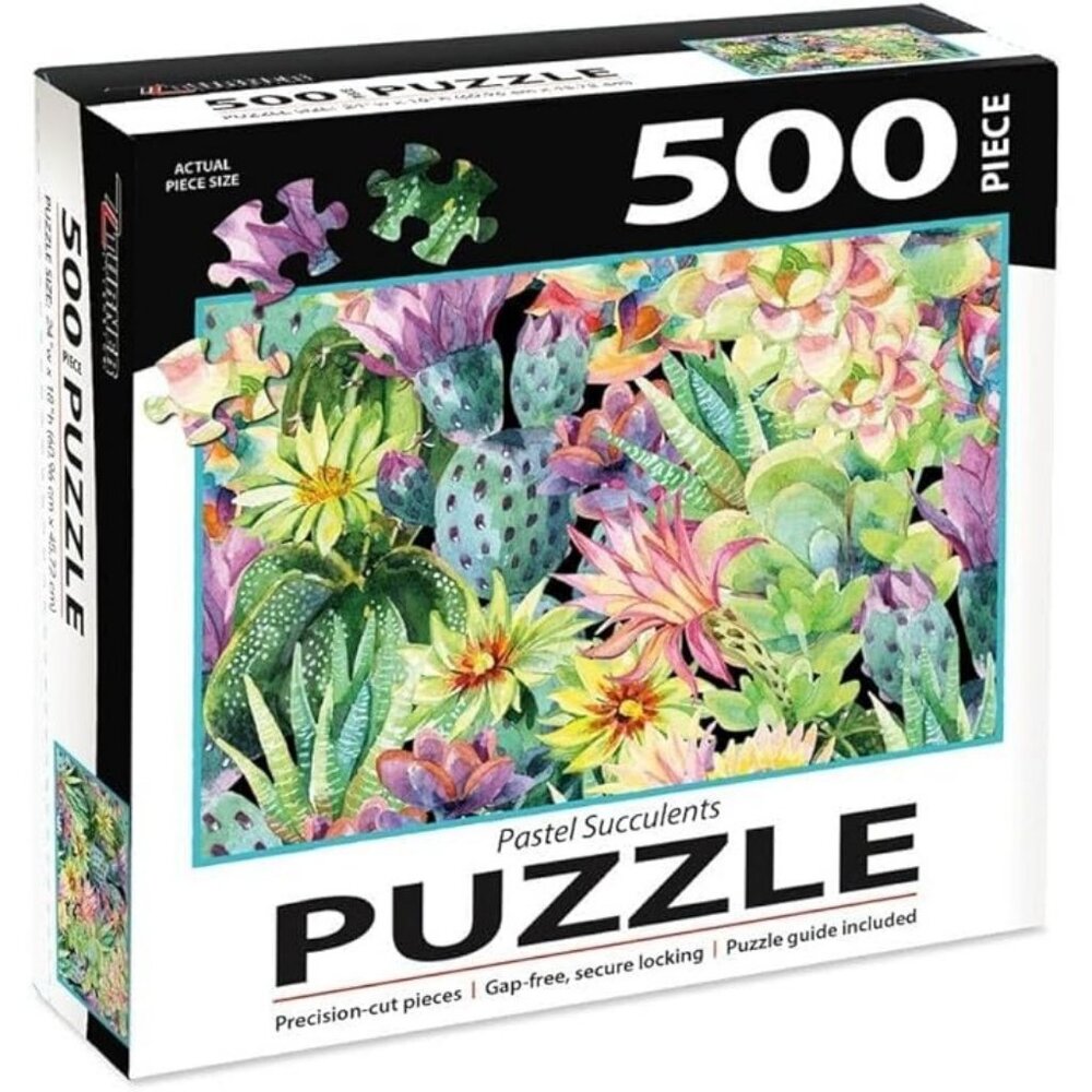 Turner Licensing Jigsaw Pastel Succulents 500 Pieces Puzzle Multi Size Os NIB